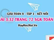 Giải bài 3.32 trang 72 Toán 8 Tập 1 SGK Kết nối tri thức